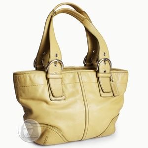 Coach Bag Soho Leather Tote #9544 Chamois Nickel HW '05 Collection Y2K